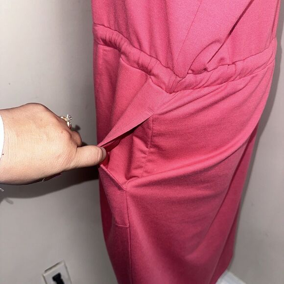 32 Degrees Cool T Shirt Dress Pockets Drawstring Waist Pinkish-Orange XXL 2X - Picture 6 of 12